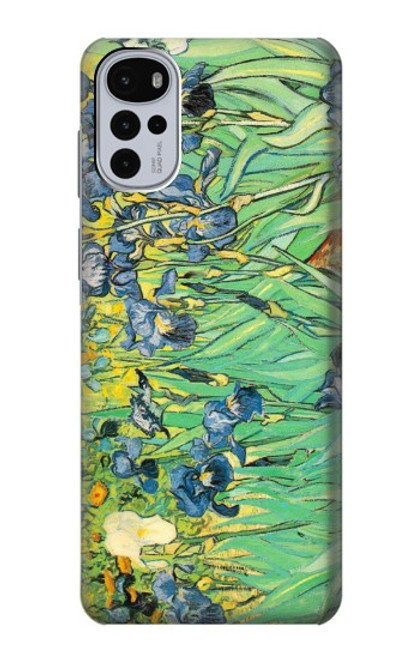 W0210 Van Gogh Irises Funda Carcasa Case y Caso Del Tirón Funda para Motorola Moto G22