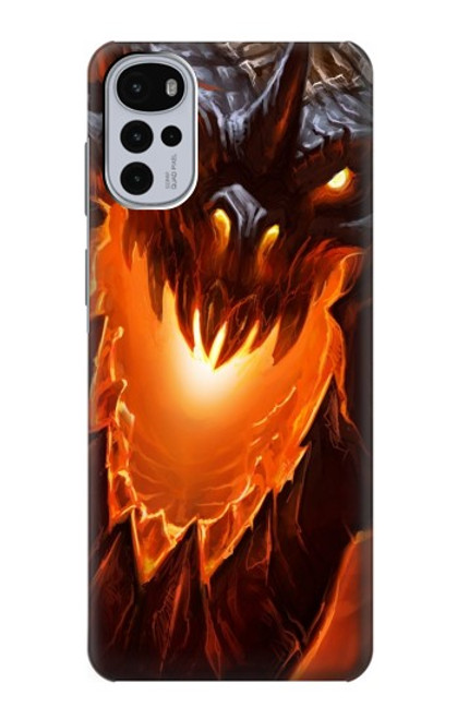 W0414 Fire Dragon Funda Carcasa Case y Caso Del Tirón Funda para Motorola Moto G22