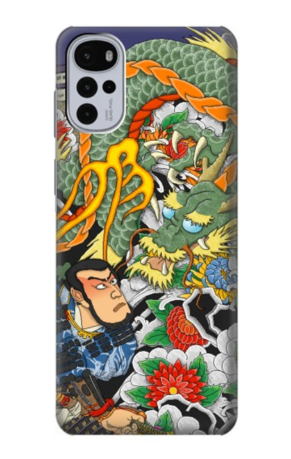 W0454 Japan Tattoo Funda Carcasa Case y Caso Del Tirón Funda para Motorola Moto G22