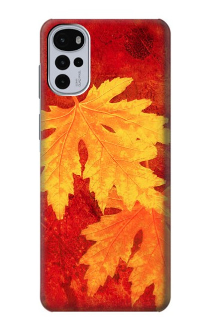 W0479 Maple Leaf Funda Carcasa Case y Caso Del Tirón Funda para Motorola Moto G22