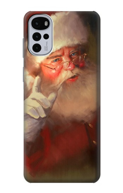 W1144 Xmas Santa Claus Funda Carcasa Case y Caso Del Tirón Funda para Motorola Moto G22