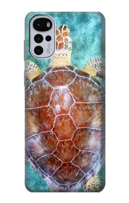 W1424 Sea Turtle Funda Carcasa Case y Caso Del Tirón Funda para Motorola Moto G22