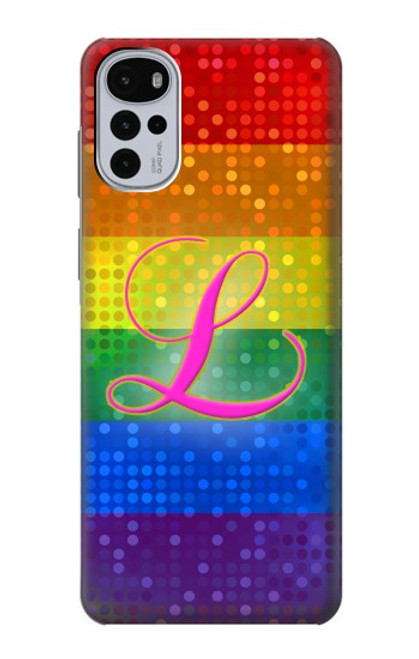 W2900 Rainbow LGBT Lesbian Pride Flag Funda Carcasa Case y Caso Del Tirón Funda para Motorola Moto G22