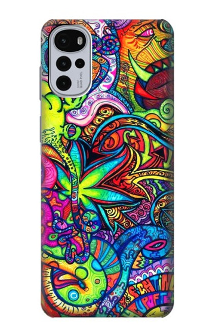 W3255 Colorful Art Pattern Funda Carcasa Case y Caso Del Tirón Funda para Motorola Moto G22