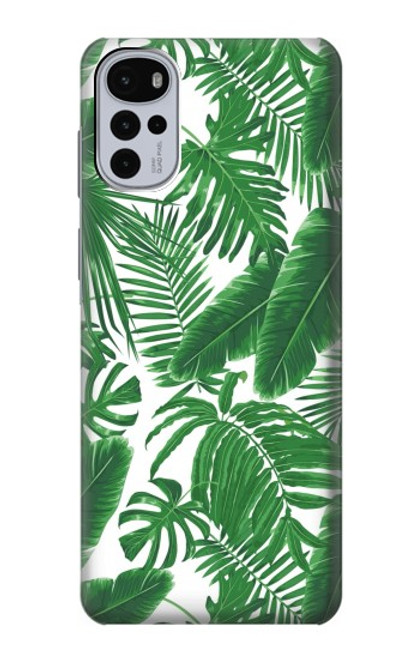 W3457 Paper Palm Monstera Funda Carcasa Case y Caso Del Tirón Funda para Motorola Moto G22