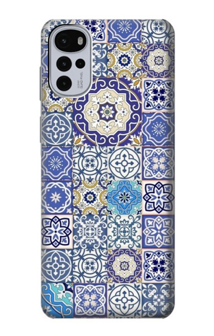 W3537 Moroccan Mosaic Pattern Funda Carcasa Case y Caso Del Tirón Funda para Motorola Moto G22