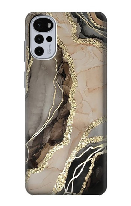 W3700 Marble Gold Graphic Printed Funda Carcasa Case y Caso Del Tirón Funda para Motorola Moto G22