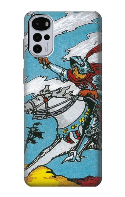 W3731 Tarot Card Knight of Swords Funda Carcasa Case y Caso Del Tirón Funda para Motorola Moto G22