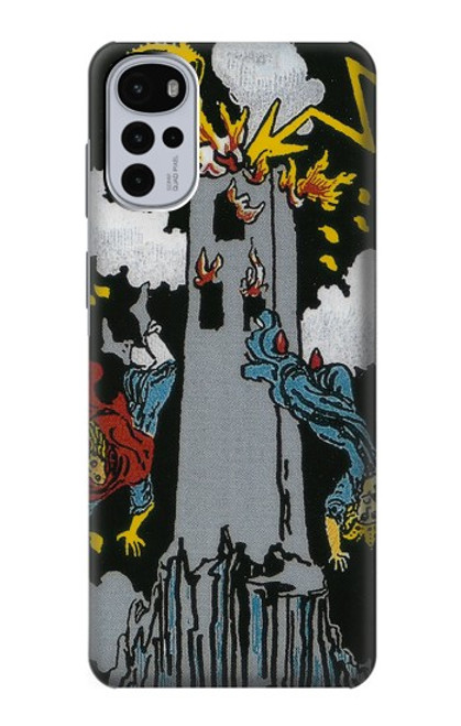 W3745 Tarot Card The Tower Funda Carcasa Case y Caso Del Tirón Funda para Motorola Moto G22