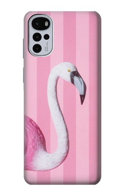 W3805 Flamingo Pink Pastel Funda Carcasa Case y Caso Del Tirón Funda para Motorola Moto G22