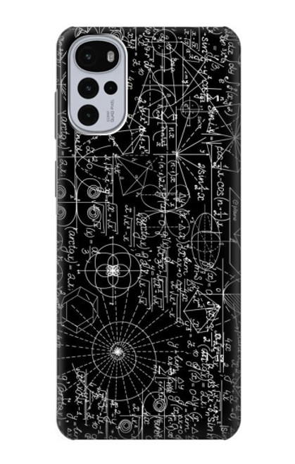 W3808 Mathematics Blackboard Funda Carcasa Case y Caso Del Tirón Funda para Motorola Moto G22