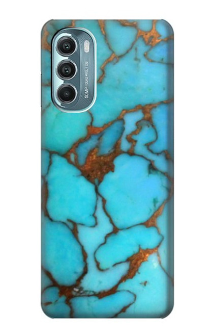 W2685 Aqua Turquoise Gemstone Graphic Printed Funda Carcasa Case y Caso Del Tirón Funda para Motorola Moto G Stylus 5G (2022)