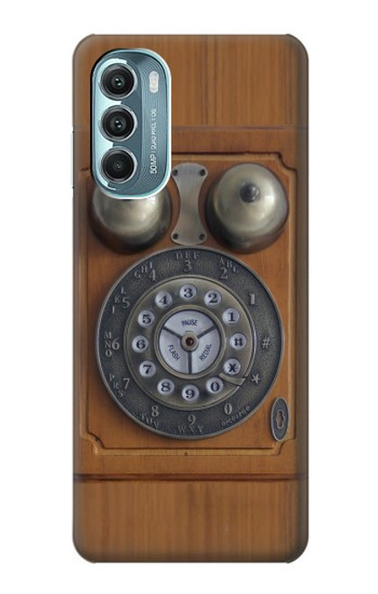 W3146 Antique Wall Retro Dial Phone Funda Carcasa Case y Caso Del Tirón Funda para Motorola Moto G Stylus 5G (2022)