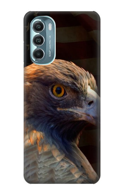 W3376 Eagle American Flag Funda Carcasa Case y Caso Del Tirón Funda para Motorola Moto G Stylus 5G (2022)