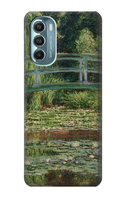 W3674 Claude Monet Footbridge and Water Lily Pool Funda Carcasa Case y Caso Del Tirón Funda para Motorola Moto G Stylus 5G (2022)