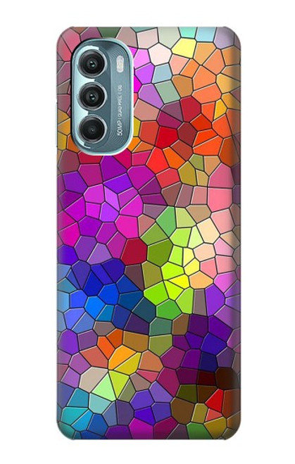 W3677 Colorful Brick Mosaics Funda Carcasa Case y Caso Del Tirón Funda para Motorola Moto G Stylus 5G (2022)