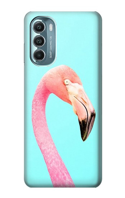 W3708 Pink Flamingo Funda Carcasa Case y Caso Del Tirón Funda para Motorola Moto G Stylus 5G (2022)