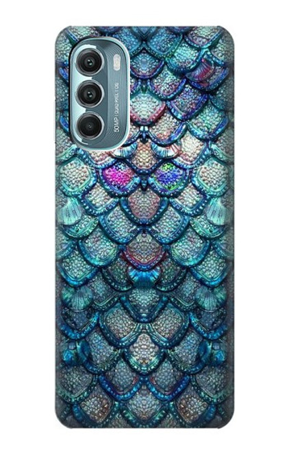 W3809 Mermaid Fish Scale Funda Carcasa Case y Caso Del Tirón Funda para Motorola Moto G Stylus 5G (2022)