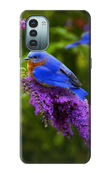 W1565 Bluebird of Happiness Blue Bird Funda Carcasa Case y Caso Del Tirón Funda para Nokia G11, G21