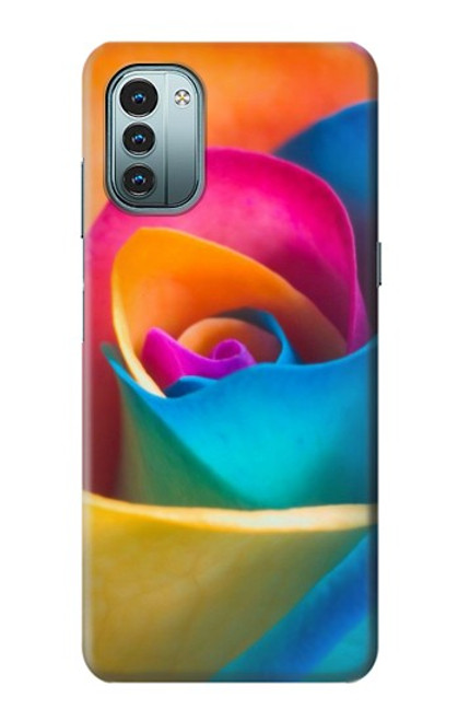 W1671 Rainbow Colorful Rose Funda Carcasa Case y Caso Del Tirón Funda para Nokia G11, G21