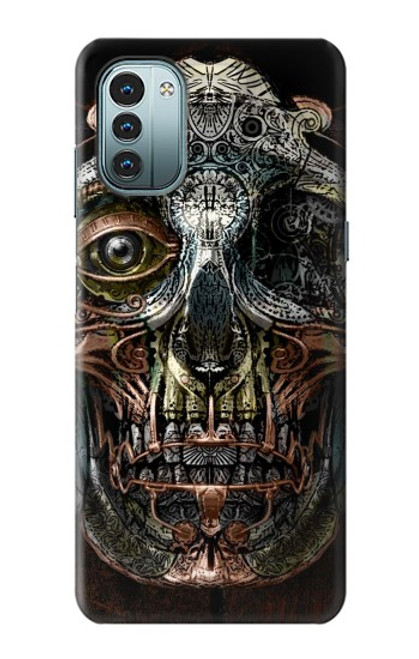W1685 Steampunk Skull Head Funda Carcasa Case y Caso Del Tirón Funda para Nokia G11, G21