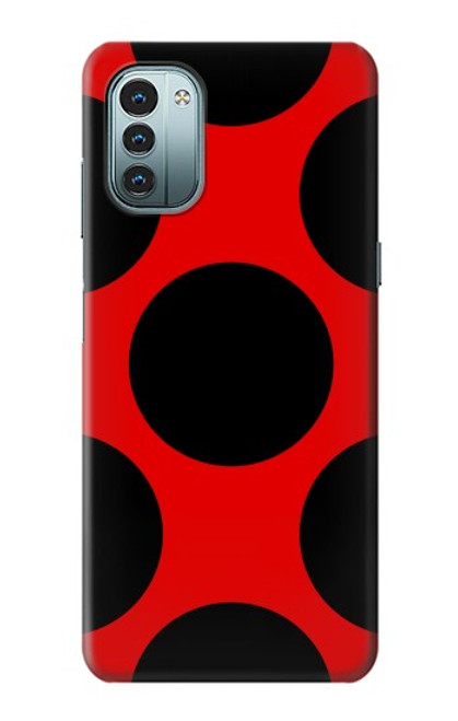 W1829 Ladybugs Dot Pattern Funda Carcasa Case y Caso Del Tirón Funda para Nokia G11, G21