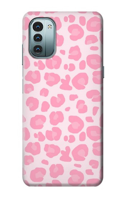W2213 Pink Leopard Pattern Funda Carcasa Case y Caso Del Tirón Funda para Nokia G11, G21