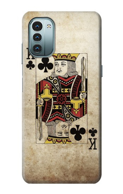 W2528 Poker King Card Funda Carcasa Case y Caso Del Tirón Funda para Nokia G11, G21