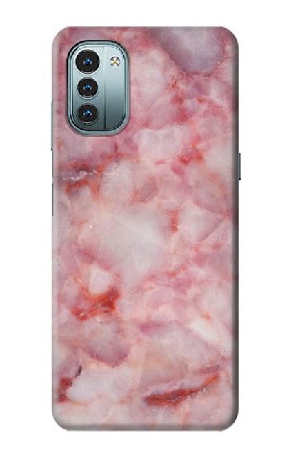 W2843 Pink Marble Texture Funda Carcasa Case y Caso Del Tirón Funda para Nokia G11, G21