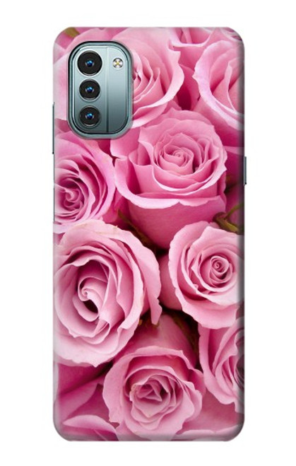 W2943 Pink Rose Funda Carcasa Case y Caso Del Tirón Funda para Nokia G11, G21