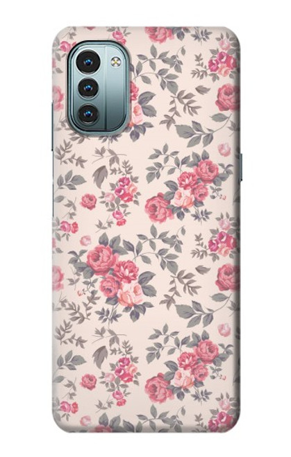 W3095 Vintage Rose Pattern Funda Carcasa Case y Caso Del Tirón Funda para Nokia G11, G21