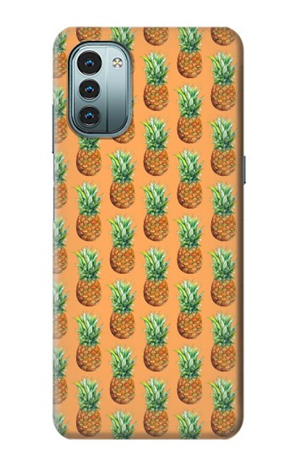 W3258 Pineapple Pattern Funda Carcasa Case y Caso Del Tirón Funda para Nokia G11, G21