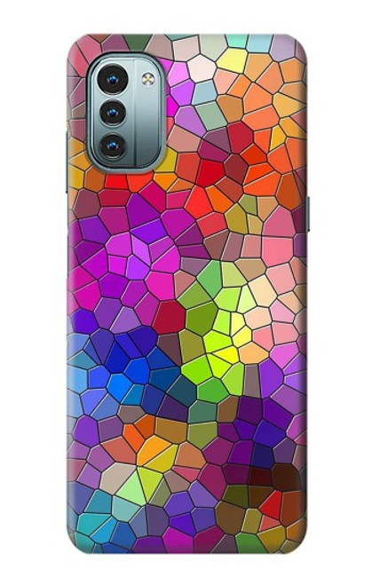 W3677 Colorful Brick Mosaics Funda Carcasa Case y Caso Del Tirón Funda para Nokia G11, G21