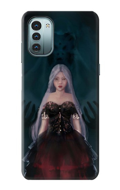 W3847 Lilith Devil Bride Gothic Girl Skull Grim Reaper Funda Carcasa Case y Caso Del Tirón Funda para Nokia G11, G21