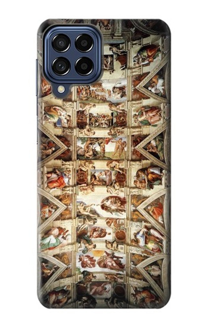 W0177 Michelangelo Chapel ceiling Funda Carcasa Case y Caso Del Tirón Funda para Samsung Galaxy M53