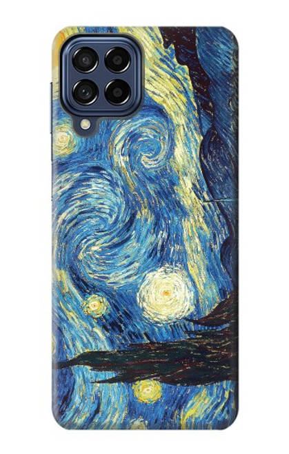 W0213 Van Gogh Starry Nights Funda Carcasa Case y Caso Del Tirón Funda para Samsung Galaxy M53