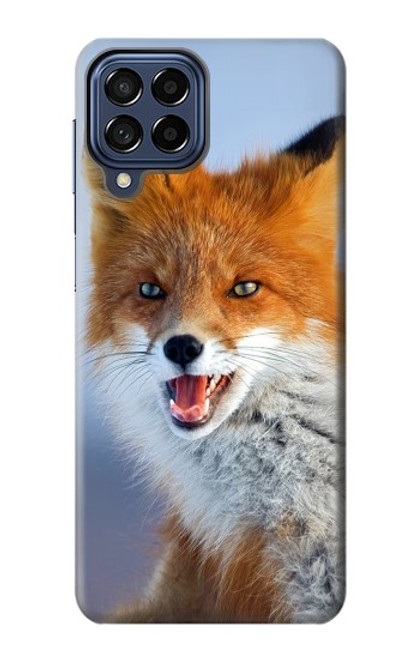 W0417 Fox Funda Carcasa Case y Caso Del Tirón Funda para Samsung Galaxy M53