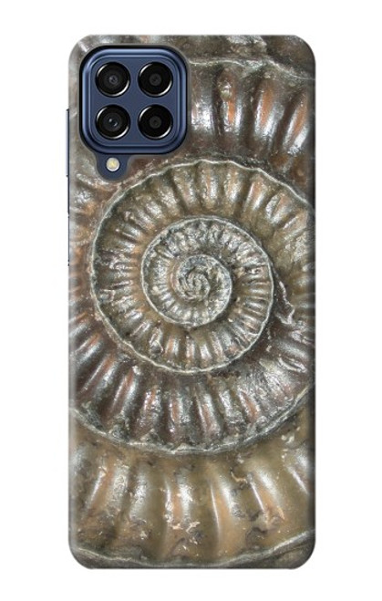 W1788 Ammonite Fossil Funda Carcasa Case y Caso Del Tirón Funda para Samsung Galaxy M53