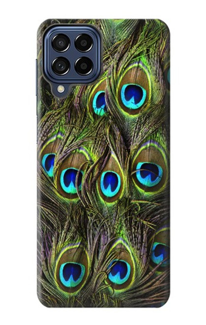 W1965 Peacock Feather Funda Carcasa Case y Caso Del Tirón Funda para Samsung Galaxy M53