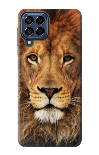 W2870 Lion King of Beasts Funda Carcasa Case y Caso Del Tirón Funda para Samsung Galaxy M53