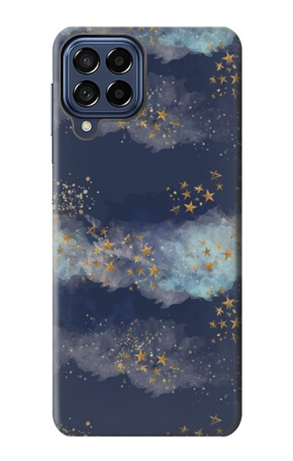 W3364 Gold Star Sky Funda Carcasa Case y Caso Del Tirón Funda para Samsung Galaxy M53