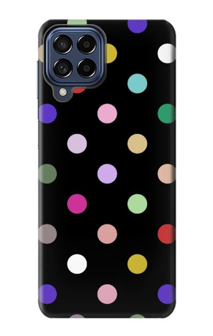 W3532 Colorful Polka Dot Funda Carcasa Case y Caso Del Tirón Funda para Samsung Galaxy M53