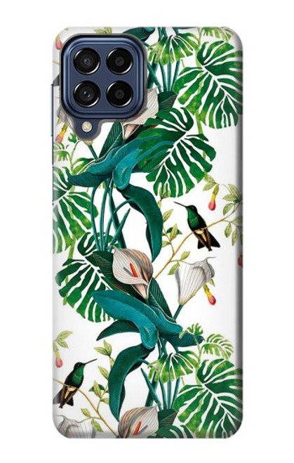 W3697 Leaf Life Birds Funda Carcasa Case y Caso Del Tirón Funda para Samsung Galaxy M53