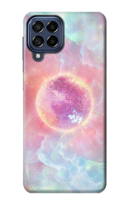 W3709 Pink Galaxy Funda Carcasa Case y Caso Del Tirón Funda para Samsung Galaxy M53