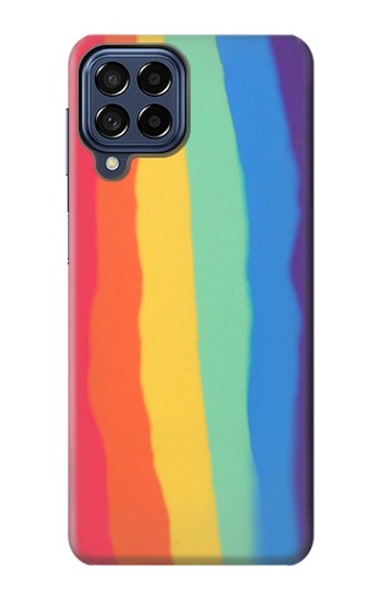 W3799 Cute Vertical Watercolor Rainbow Funda Carcasa Case y Caso Del Tirón Funda para Samsung Galaxy M53