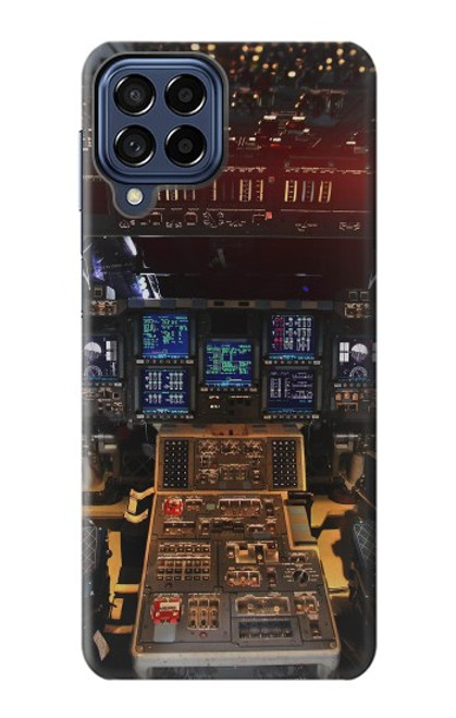 W3836 Airplane Cockpit Funda Carcasa Case y Caso Del Tirón Funda para Samsung Galaxy M53