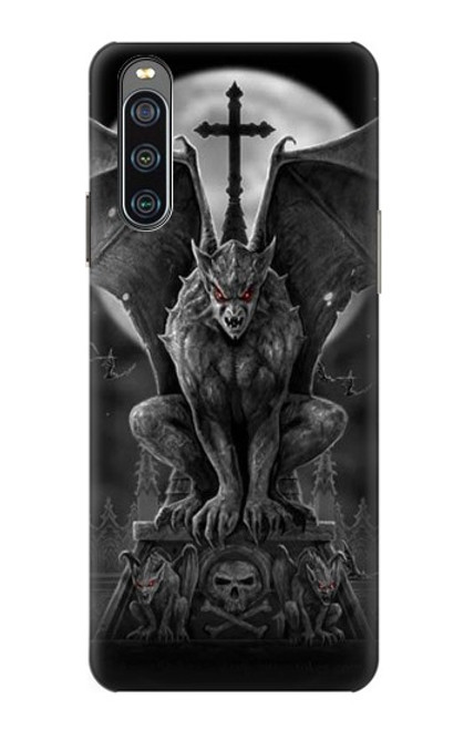 W0850 Gargoyle Devil Demon Funda Carcasa Case y Caso Del Tirón Funda para Sony Xperia 10 IV