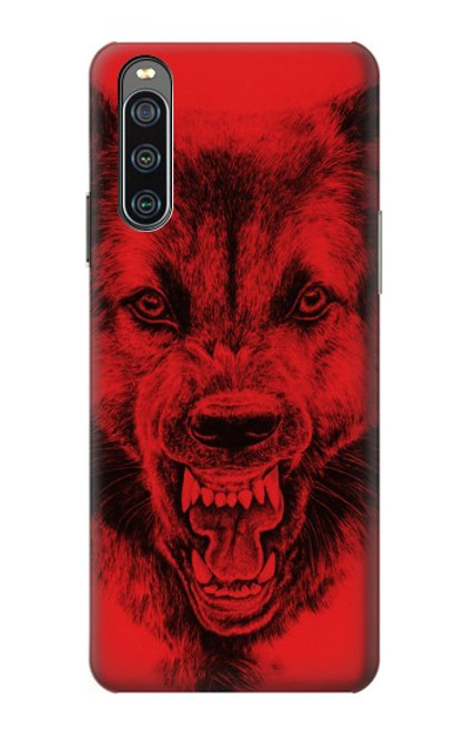 W1090 Red Wolf Funda Carcasa Case y Caso Del Tirón Funda para Sony Xperia 10 IV