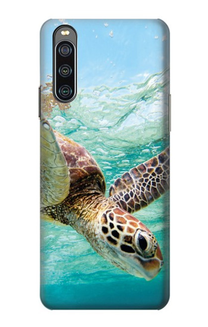 W1377 Ocean Sea Turtle Funda Carcasa Case y Caso Del Tirón Funda para Sony Xperia 10 IV