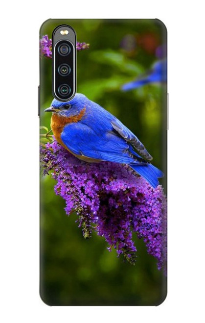 W1565 Bluebird of Happiness Blue Bird Funda Carcasa Case y Caso Del Tirón Funda para Sony Xperia 10 IV